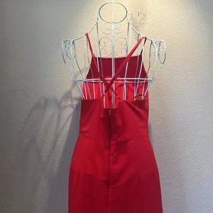 Lulu’s Starlet Red Ruched Maxi Dress Size Medium thumbnail 8
