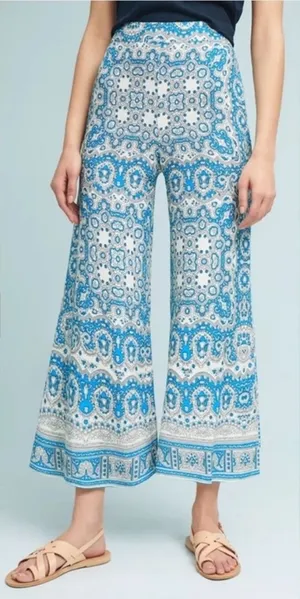 Anthropologie Featherbone‎ Talese Wide Legs Pants sz 2 thumbnail 1