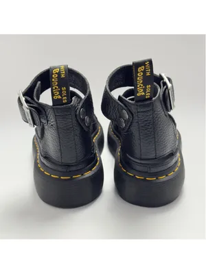 Dr. Martens Clarissa II Quad Milled Nappa Leather Platform Sandals Black Size 5L thumbnail 6