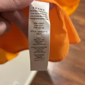 FRAME Micro Flare Mini Dress in Nectarine NWT thumbnail 5