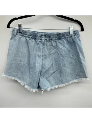 Aerie Distressed with Floral Lace Exposed Pockets Jean Shorts Size Small / 29 thumbnail 2