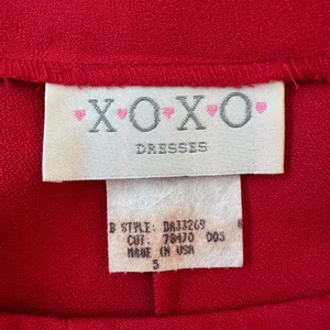 XOXO Solid Red A-Line Mini Skirt thumbnail 8