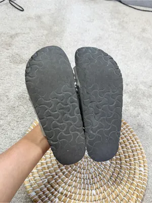 Birkenstock Women’s Granada Nubuck Leather Sandals in Metallic Silver 37/US 6.5 thumbnail 8