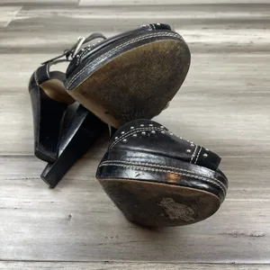 Michael Kors Astor Quarter Strap Heels Women's Black Silver Studs 9 thumbnail 5