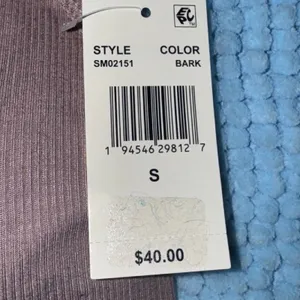 Steve Madden Ribbed Seamless Bra‎ Comfort Stretch Activewear, Bark, Size S, NWT thumbnail 3