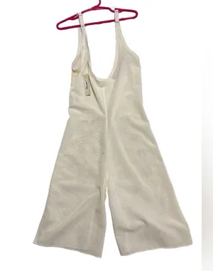SKIMS size xs seamless sculpt mid thigh open bust bodysuit marble white nwt thumbnail 3