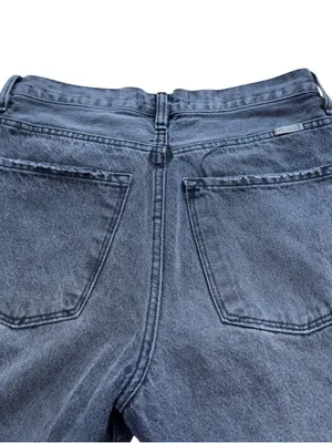 KanCan Women’s 7/27 Black Distressed High Rise Wide Leg Button Fly Denim Jeans thumbnail 12