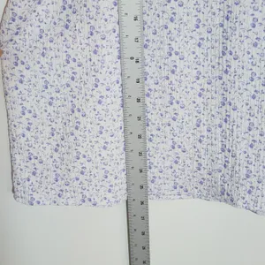 Dokotoo Purple Floral Blouse with Puffy Sleeves Size 2XL thumbnail 7