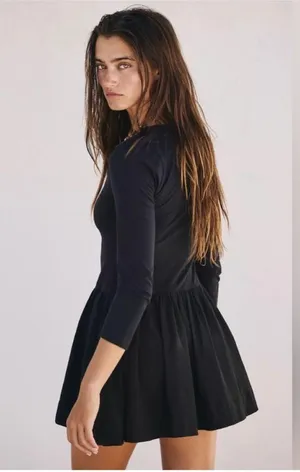 Free People Onda Drop-Waist Long-Sleeve Mini S thumbnail 5