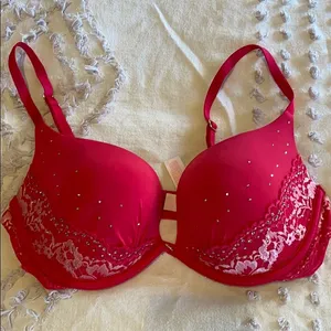 Victoria's Secret swarovski rhinestone pushup bra thumbnail 1