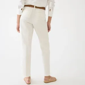 NWT Womens Size 29 29x28 J. Crew Off White Pleated Slouchy Boyfriend Chino Pants thumbnail 5