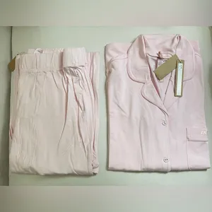 SKIMS NWT Sleep Long Sleeve Soft Pajama Set Pink Bloom Size XXS thumbnail 5