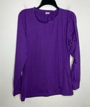 ZYIA active chill long sleeve shirt perforated stretchy material women’s size XL thumbnail 1