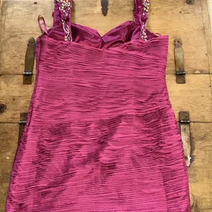 May Queen Pink Embellished Ruched Formal Party Evening dress Size 20 thumbnail 6