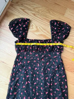 Free People Sugar and Spice Floral Mesh Mini Dress XS thumbnail 7