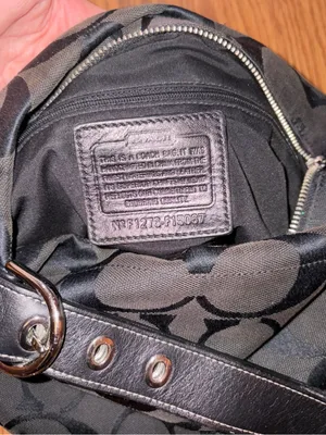 Coach Black Signature Canvas Shoulder Bag thumbnail 10