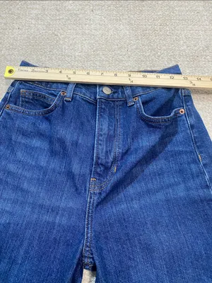 Reformation Dark Blue Wide-Leg Jeans Size 26 thumbnail 10