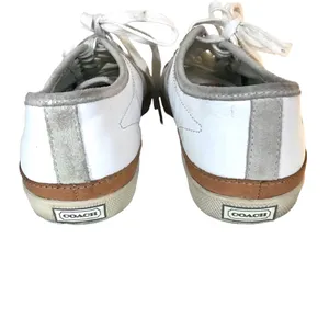 Coach "Brad" White & Gray Suede & Leather Sneakers (7.5) thumbnail 4