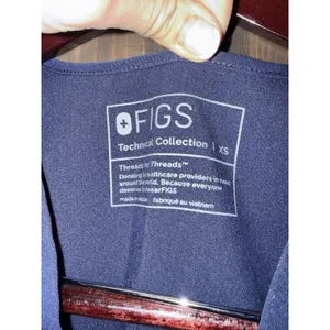 Figs Technical Collection Womens Scrubs Sz XS Blue Front‎ Pocket MercyHealth thumbnail 3