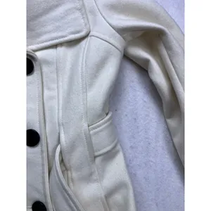Guess Wool Blend Peacoat Womens Small Cream Double Breasted‎ Belted thumbnail 9