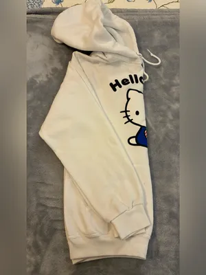 Women’s Hello Kitty by Sanrio White Pullover Sweatshirt Size Small thumbnail 9