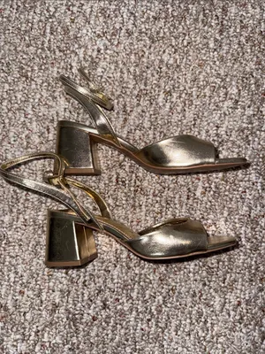 Schuh gold block heel Size 6 thumbnail 4