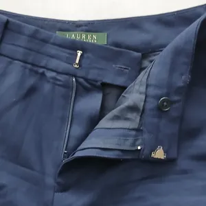 Wool Office Resort‎ Y2K Lauren Ralph Lauren Blue Straight Chino Formal Pants 6 thumbnail 7