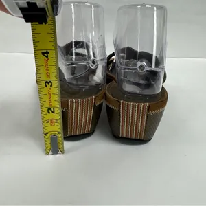 Clarks Privo multi taupe brown wedge sandal‎ size 8 thumbnail 4