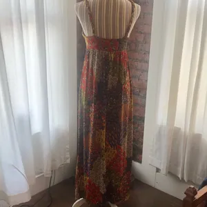 Moa Moa colorful paisley print summer dress size M thumbnail 2