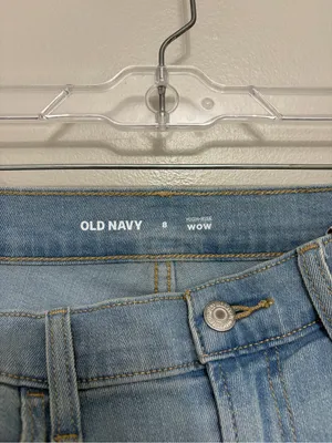 NEW Old Navy High-Waisted Wow Jean Short 4” Nova Light Wash - Size 8 thumbnail 8