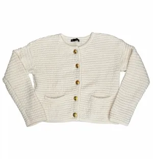 Gap Textured Sweater Jacket in the color Ivory Frost Size XSmall thumbnail 2
