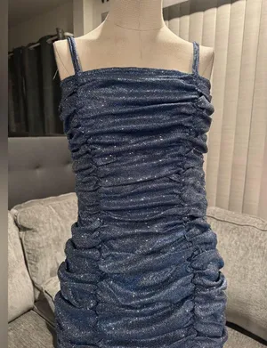 🌸AMTIOUS shiny blue mini dress ✨ thumbnail 5