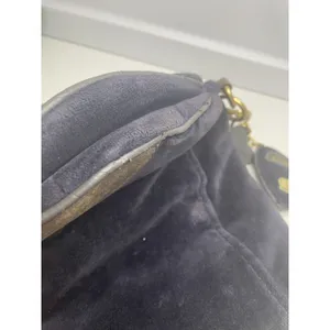 Vintage Juicy Couture Navy Velour Crossbody Bag “love your couture” thumbnail 9