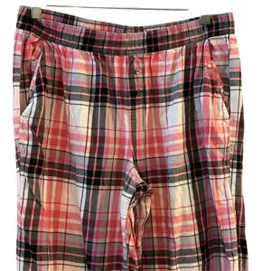 Victoria's Secret Women's M Pink Plaid Pajama Pants Elastic Waist‎ with Pockets thumbnail 5