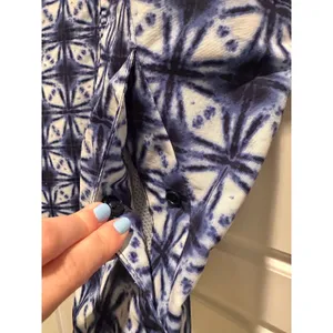 Duluth‎ Trading Co Women's Blue Geometric Hooded Grabreaker Rain Jacket Size XS thumbnail 6