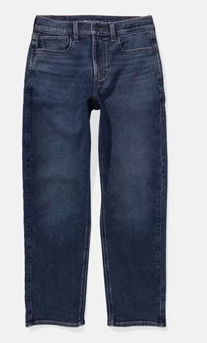 American Eagle Stretch Super High-Waisted Ankle Straight Jean - Dark Wash - 18 thumbnail 1