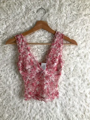 Tilly'S Women'S Full Tilt Pink Lace Tank Top~Size Xxs/Petite~Nwt! thumbnail 3