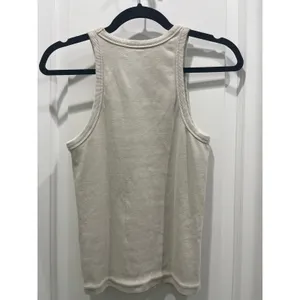 Anine Bing Eva Fitted Tank Top in Taupe Sz L thumbnail 6