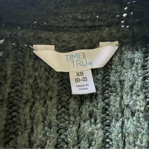 Time And Tru knit cardigan green thumbnail 3