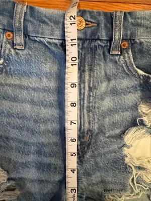 American Eagle Curvy ’90s Boyfriend Distressed Denim Shorts – Size 12 thumbnail 10