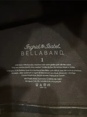 Ingrid & Isabel black bellaband size 1.(s/m) thumbnail 2