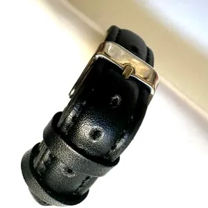 Stainless Steel UNICORN w/ abalone Face Black Leather Band Ladies Watch thumbnail 8