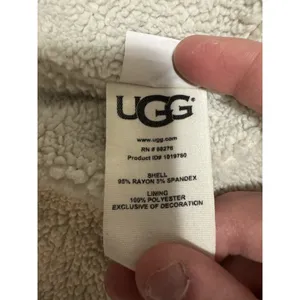 UGG Women Size‎ Medium Fleece Lined Open Front Cardigan Sweater Preppy Winter thumbnail 11