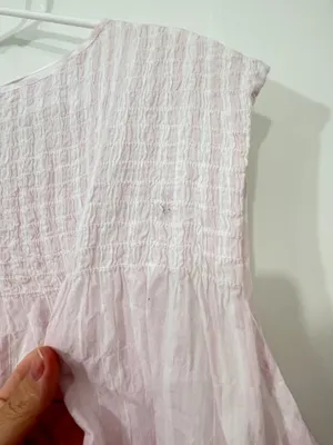 Free People Size Medium Pink Orange Ombre Smocked Dip Dye Tank Top NWT thumbnail 8