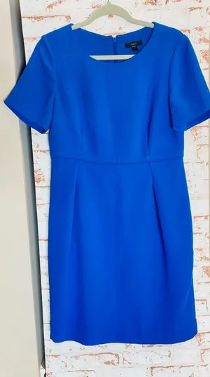 J.Crew Cobalt Blue Dress Size 12P thumbnail 1