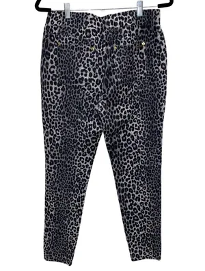 Ladies Michael Kors Snow Leopard Ponte Pants Pull-On Leggings L thumbnail 8