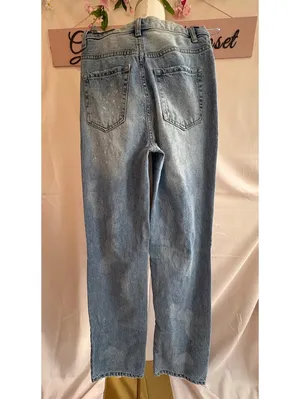 Pacsun 90's Boyfriend Jeans Size 24 in Nirvana Light Blue with Distressed Rips thumbnail 2