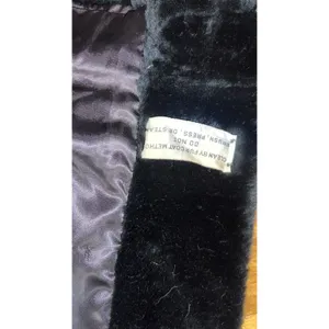 Vintage Faux Women Fur Coat Double Breasted Gold Clover Buttons Long Length M-L thumbnail 5