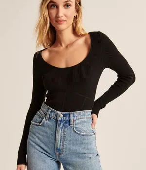 Abercrombie & Fitch Black Long Sleeve Tee thumbnail 3