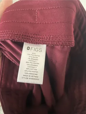 Figs Zamora Joggers Pants in Burgundy Size XS thumbnail 4